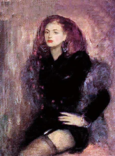 Retrato de mujer expresionista por Mori.
