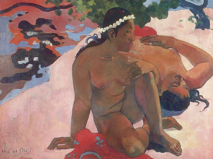 Pintura avanzada por Gauguin.